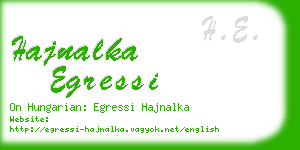 hajnalka egressi business card